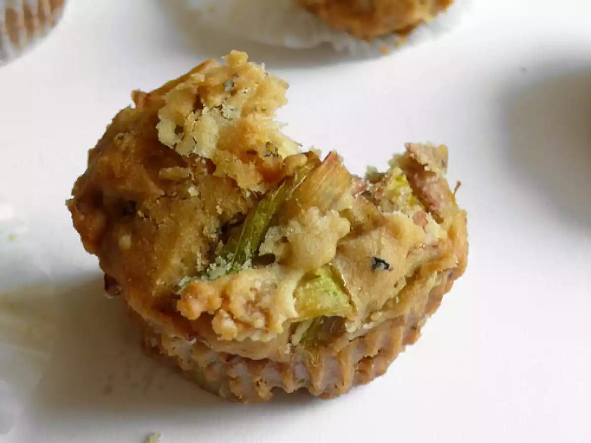 Leek and cinnamon muffins