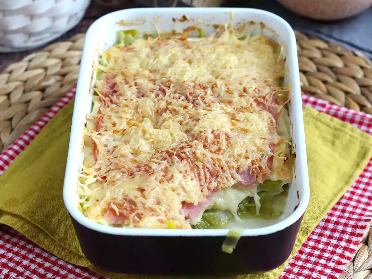 Leek, ham and cheese gratin - photo 3