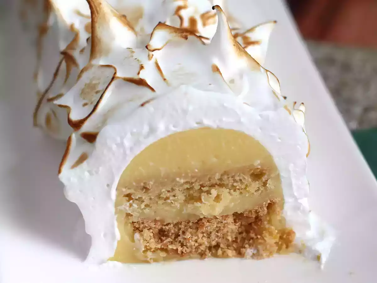 Lemon meringue tart yule log - photo 4