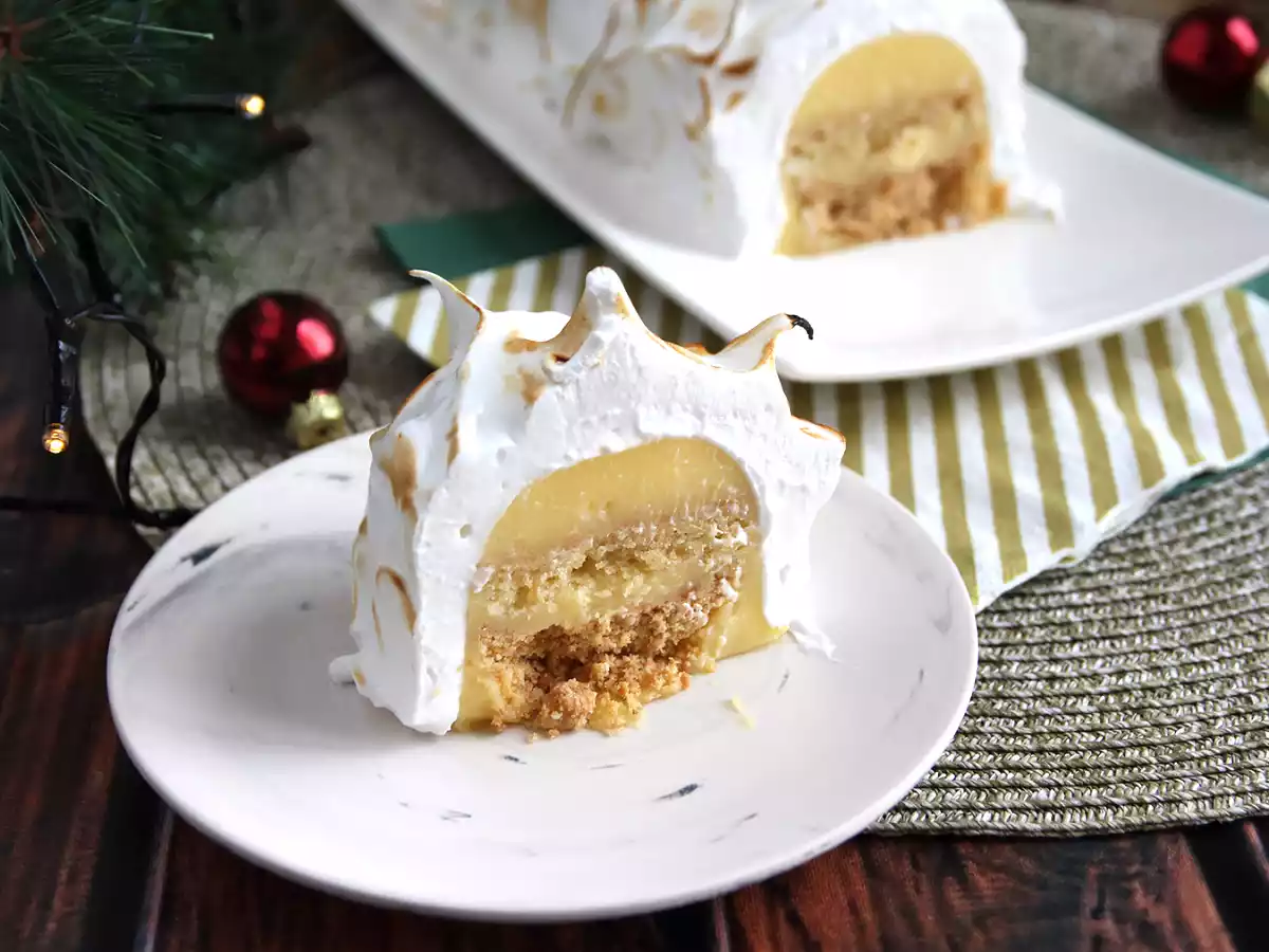 Lemon meringue tart yule log - photo 7
