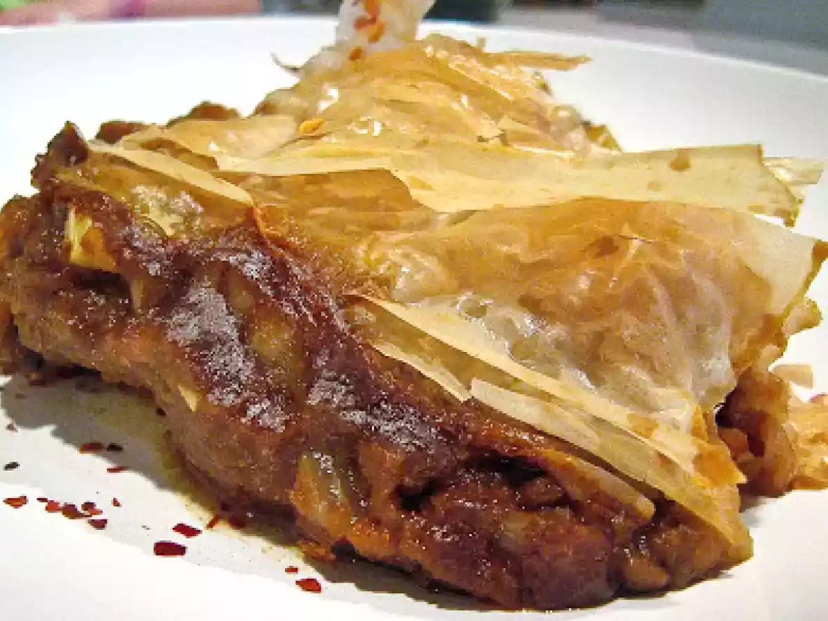 Lentil & Potato Casserole with Pumpkin & Tomatoes, Topped With Phyllo Crust