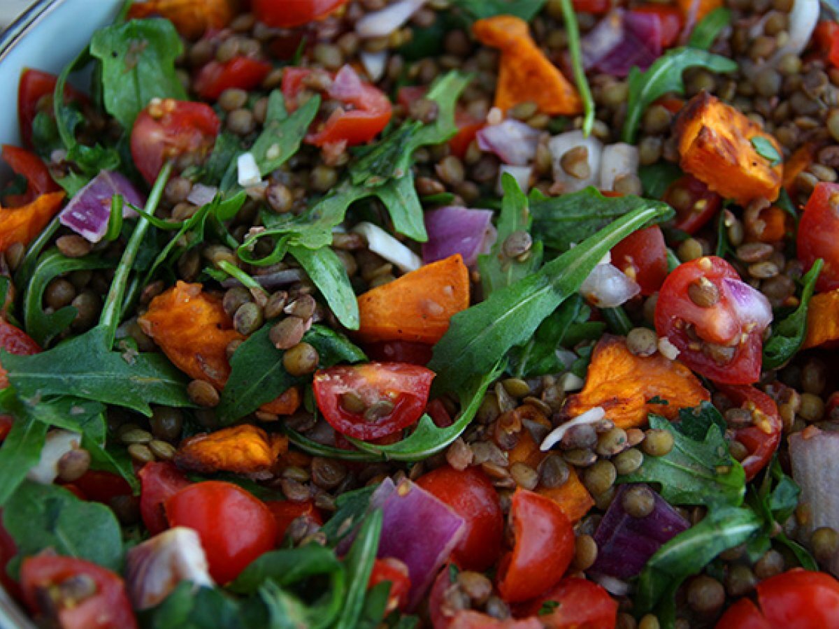 Lentil salad with sweet potatoes - photo 3