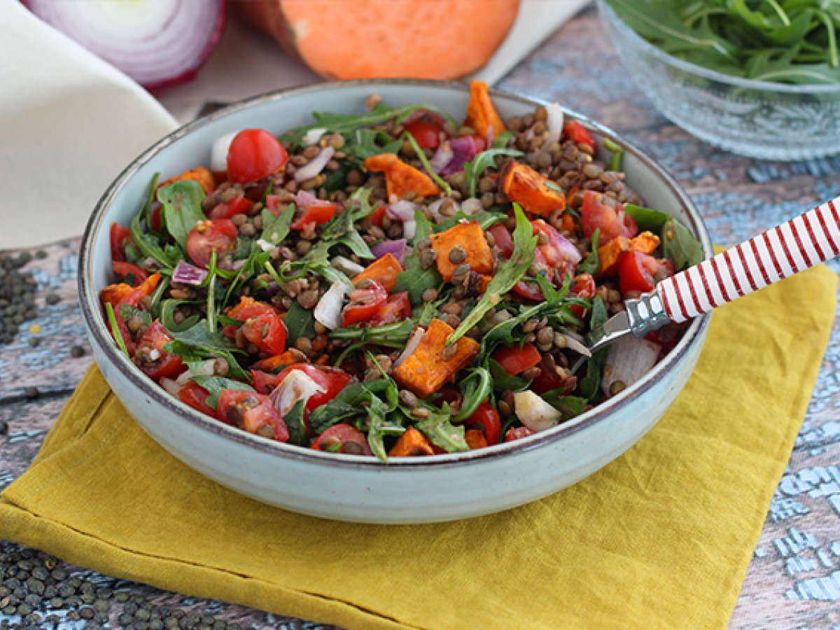 Lentil salad with sweet potatoes - photo 5