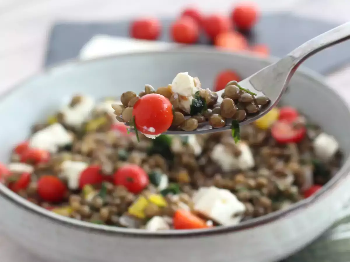 Lentil, tomato, and feta salad - photo 2