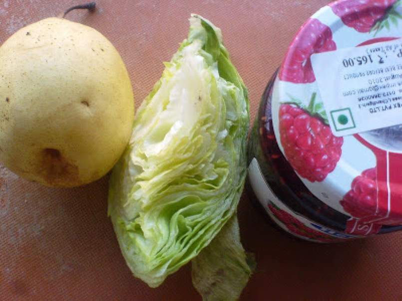 Lettuce and Pear Salad with a Quick Raspberry Vinaigrette - photo 2