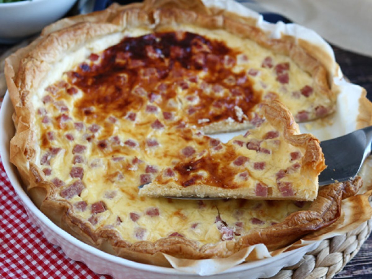 Light ham, cheese, and yogurt quiche! - photo 3