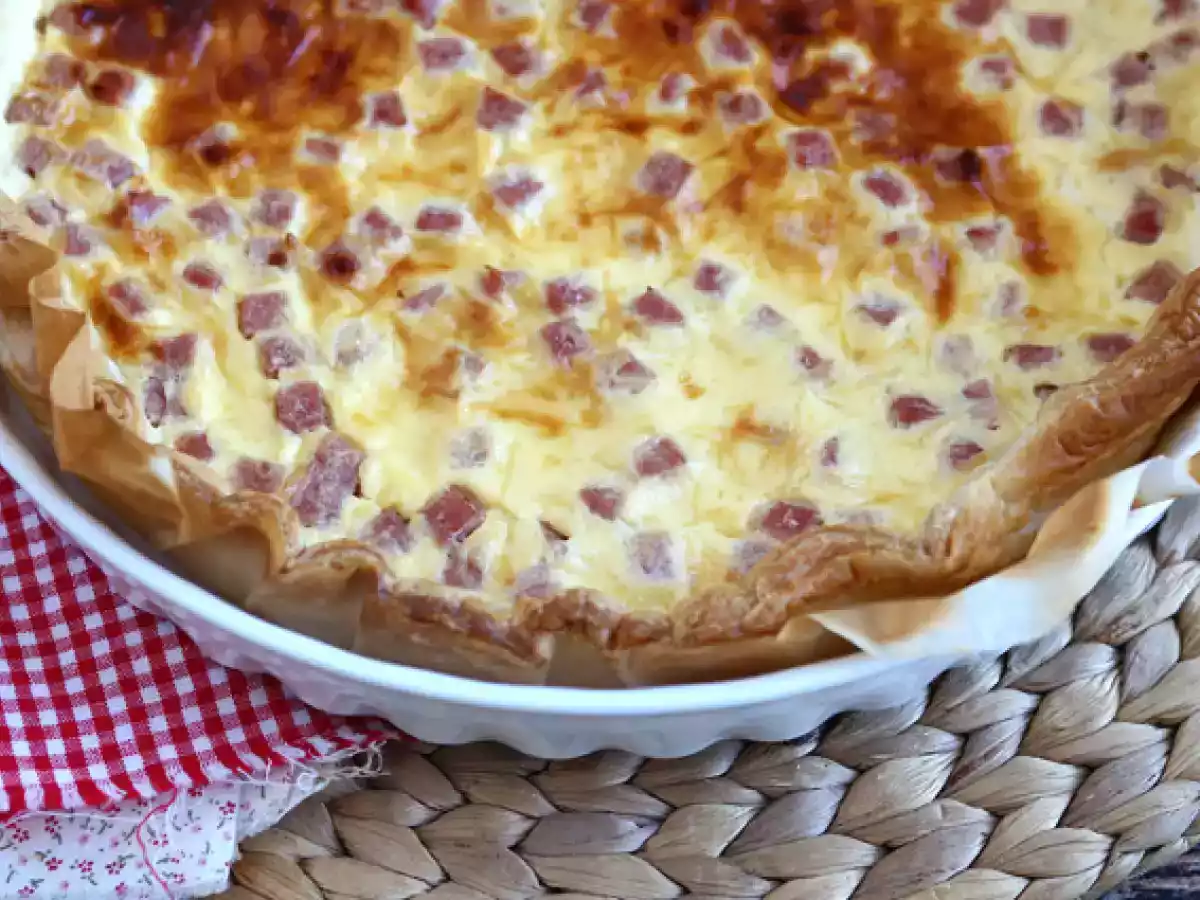 Light ham, cheese, and yogurt quiche! - photo 4