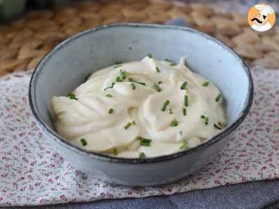 Light, oil-free hard-boiled egg mayonnaise! perfect when you can't eat raw eggs!