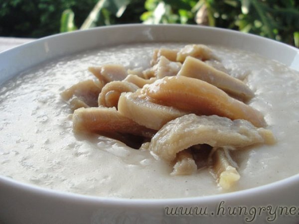 Lugaw with Goto (Rice Soup with Beef Tripe)