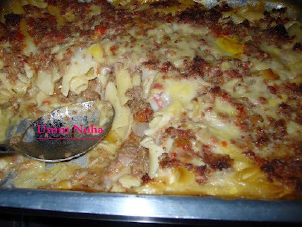 Macaroni Bechamel with ground beef