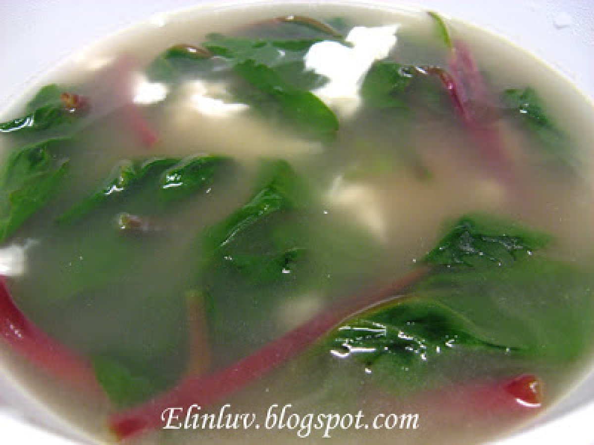 Malabar Spinach Soup ( Saan Choy Tong )