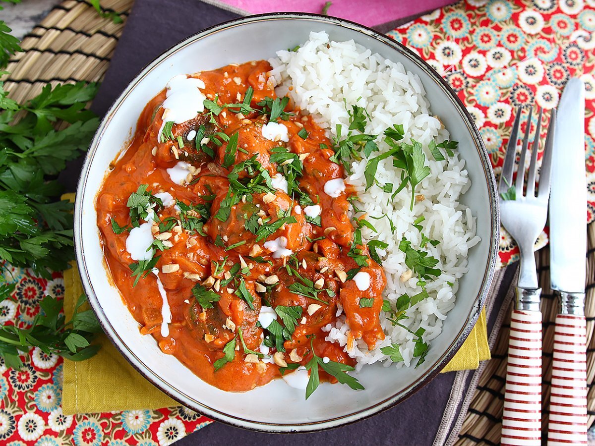 Malai Kofta vegan: chickpea and spinach balls with tomato and coconut sauce - photo 4