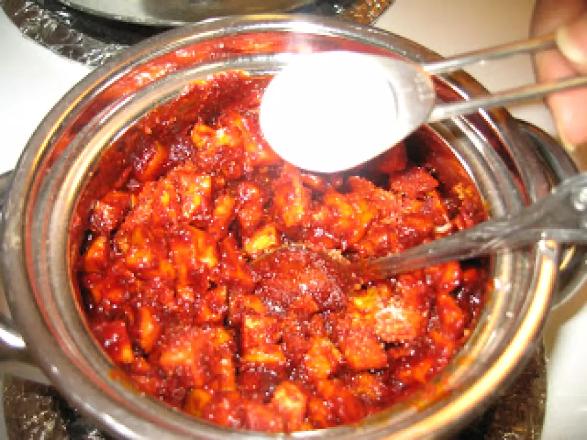 Mamidikaaya Menthi Baddalu (Quick Raw Mango Pickle) - photo 2
