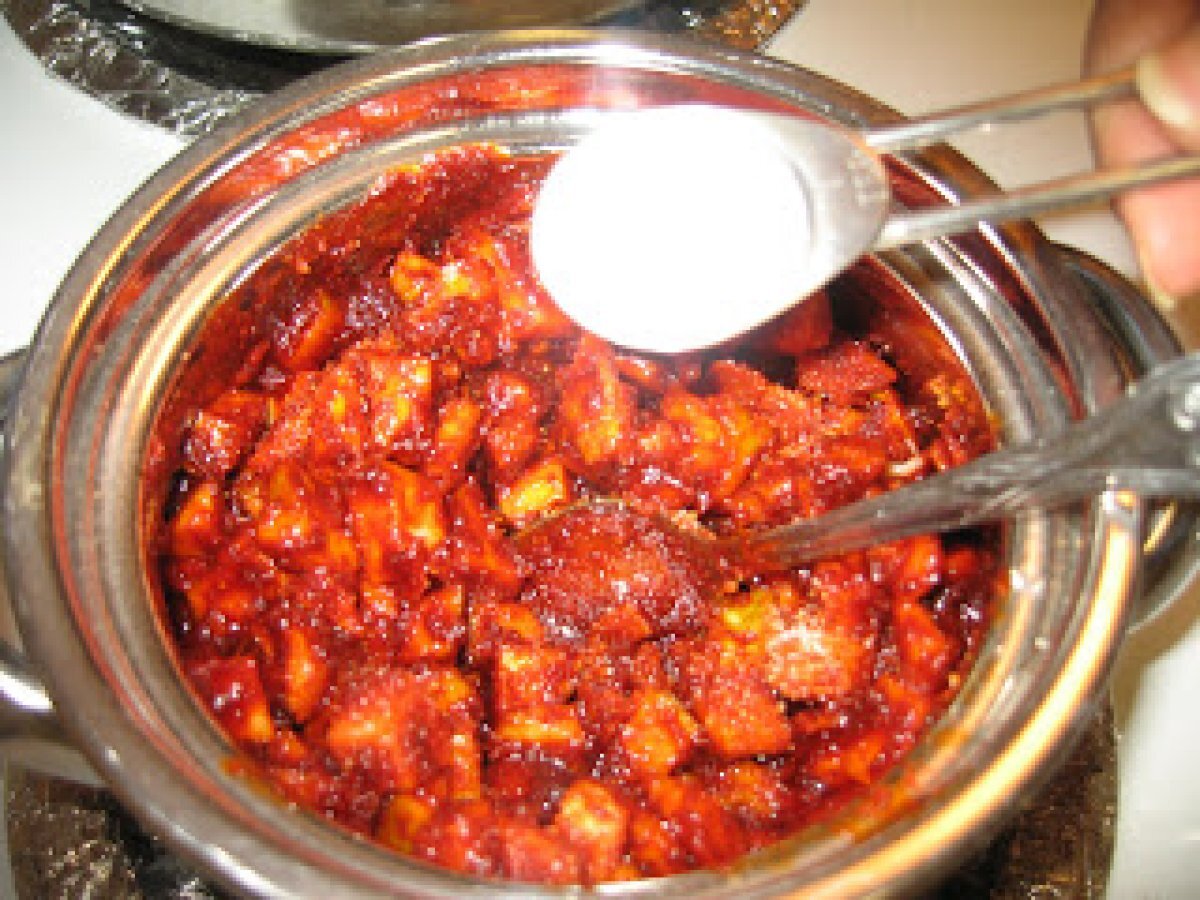 Mamidikaaya Menthi Baddalu(Quick Raw Mango Pickle) - photo 2