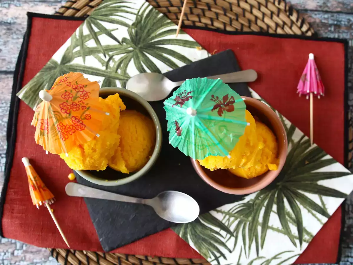 Mango and lime sorbet with just 3 ingredients, ready to enjoy in 5 minutes! - photo 5