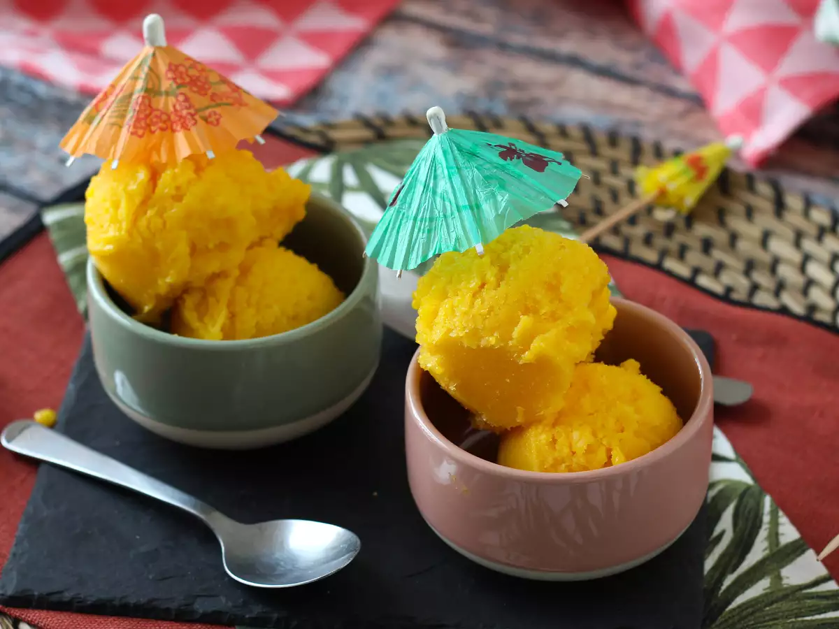 Mango and lime sorbet with just 3 ingredients, ready to enjoy in 5 minutes! - photo 7