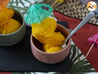 Mango and lime sorbet with only 3 ingredients and ready to eat in 5 minutes!, photo 2