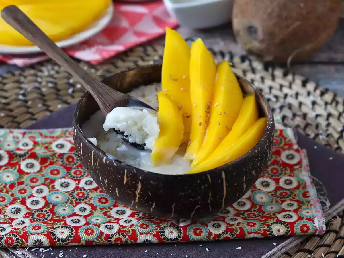 Mango sticky rice, the super comforting Thai dessert