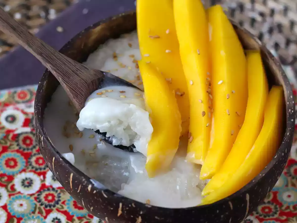Mango sticky rice, the super comforting Thai dessert - photo 3