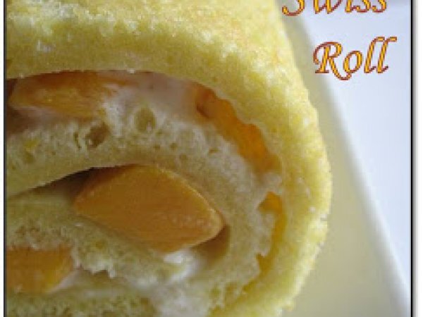 Mango swiss roll