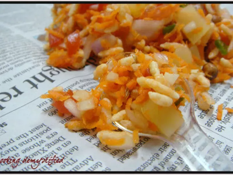 Maramaralu/moori mixture/Bhel puri - Puffed rice in assorted vegetables