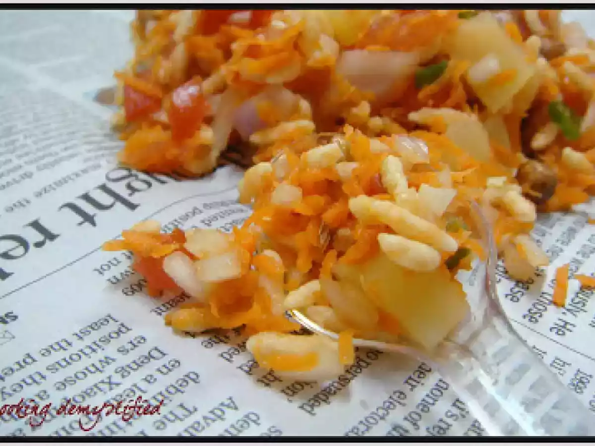 Maramaralu/moori mixture/Bhel puri - Puffed rice in assorted vegetables