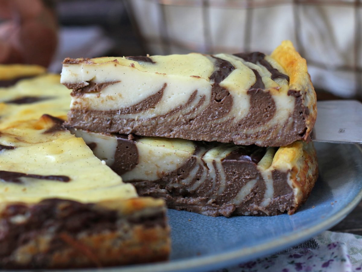 Marbled flan without crust, super easy to make for a guaranteed wow effect - photo 3