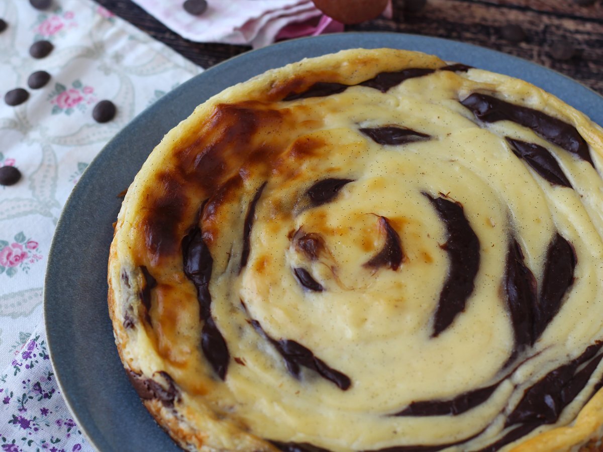 Marbled flan without crust, super easy to make for a guaranteed wow effect - photo 4