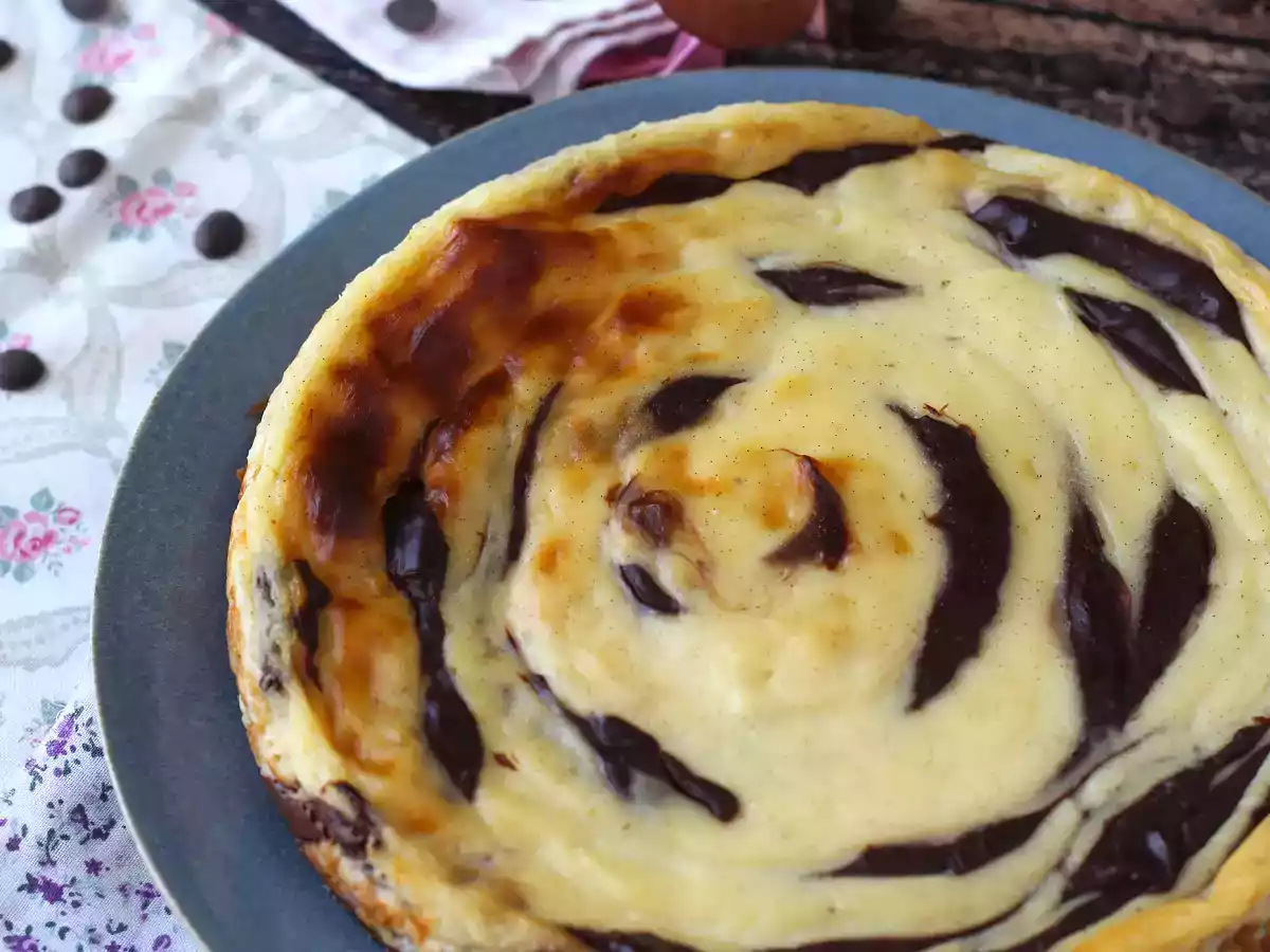 Marbled flan without crust, super easy to make for a guaranteed wow effect - photo 4