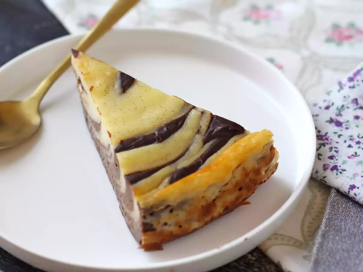 Marbled flan without crust, super easy to make for a guaranteed wow effect - photo 5