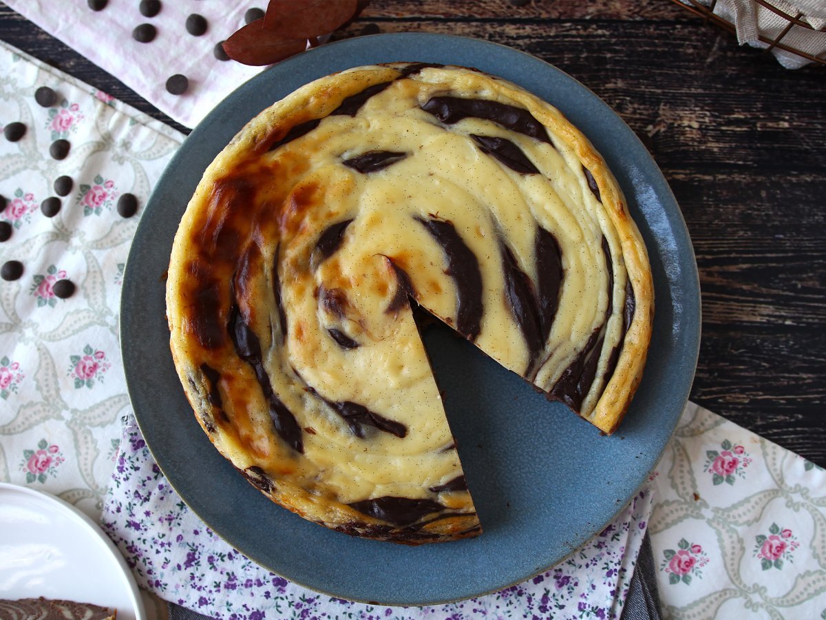 Marbled flan without crust, super easy to make for a guaranteed wow effect - photo 6