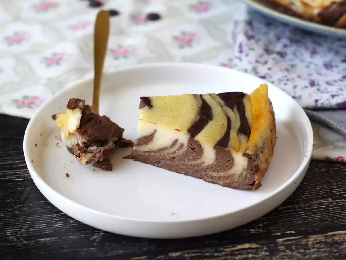 Marbled flan without crust, super easy to make for a guaranteed wow effect - photo 7