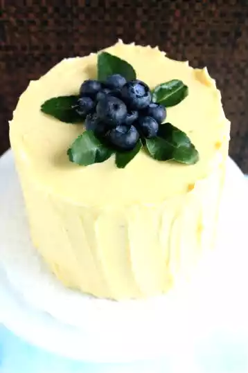 Marbled lemon blueberry butter cake recipe