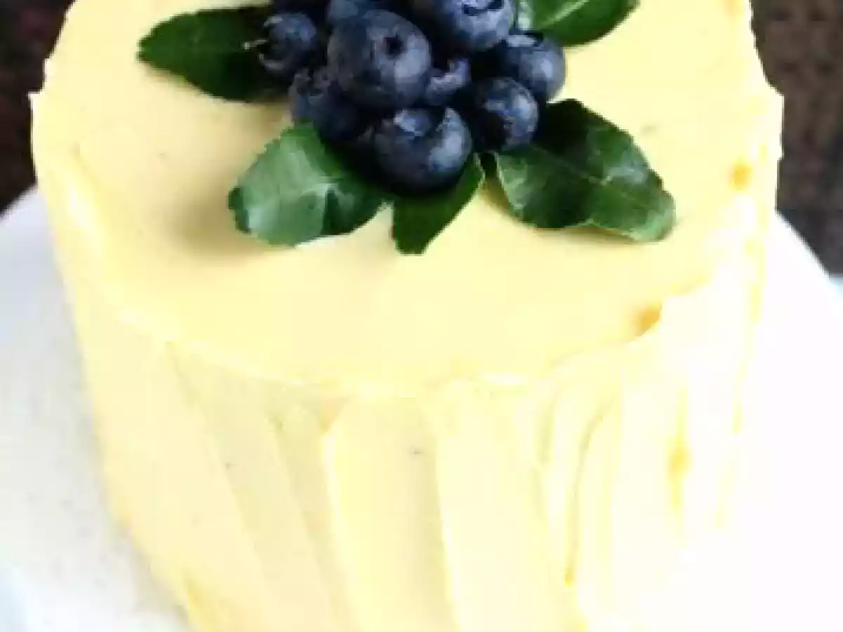 Marbled Lemon Blueberry Butter Cake