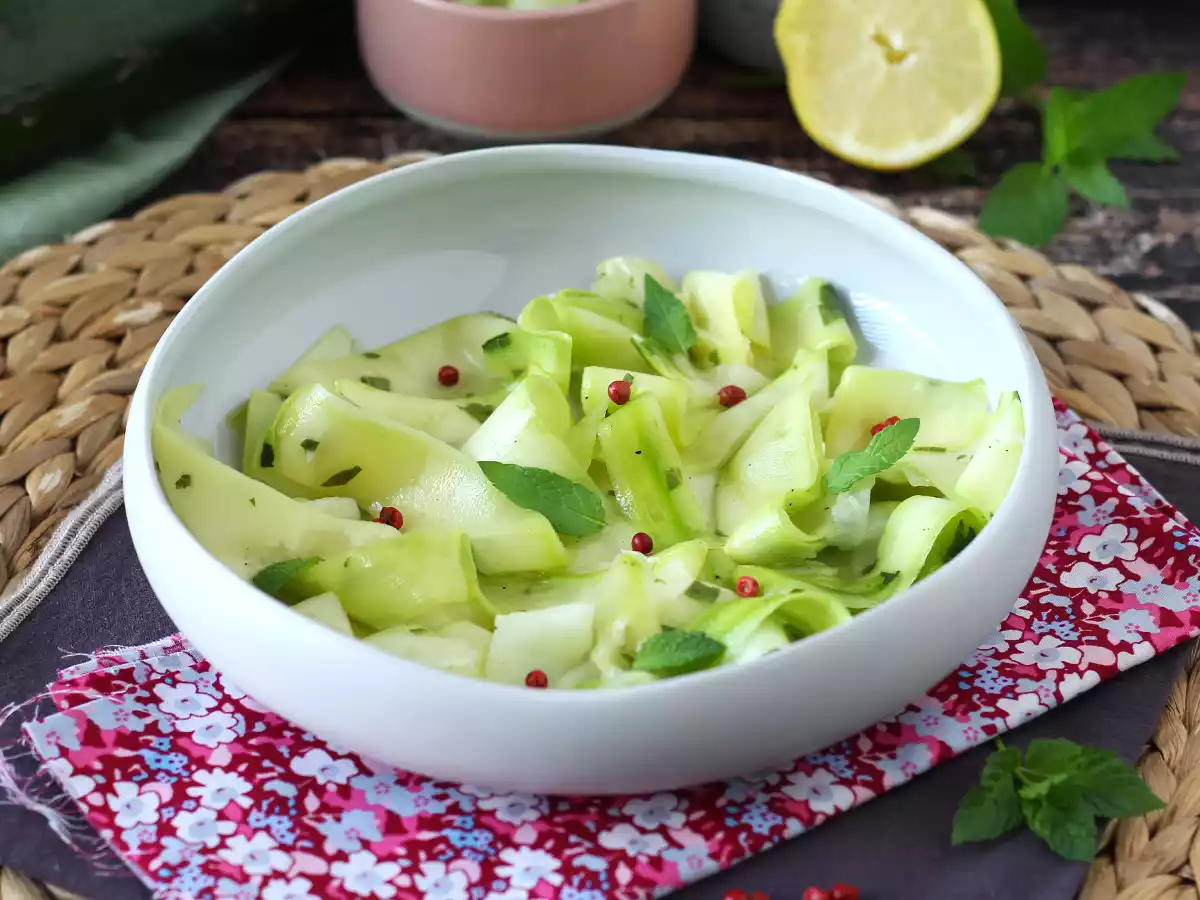 Marinated courgettes, the perfect vegetable carpaccio for summer!