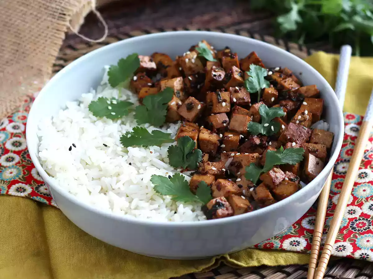 Marinated tofu with soy sauce