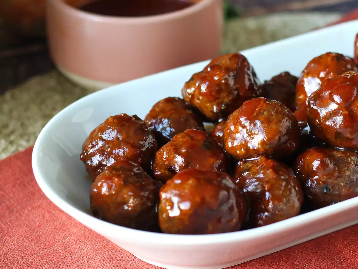 Meatballs in the air fryer with sweet and sour barbecue-style sauce: easy and tasty recipe - photo 6