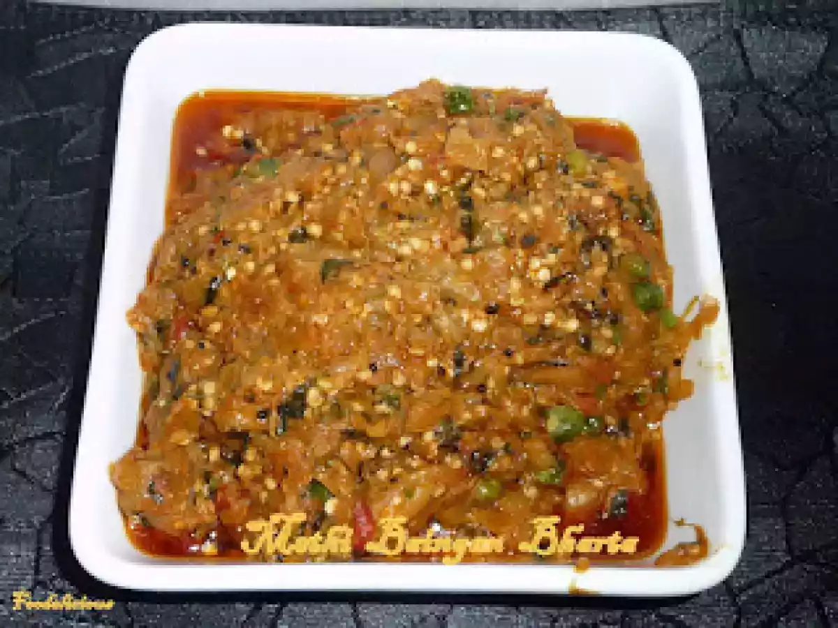 Methi Baingan Bharta ( Roasted Egg Plant )