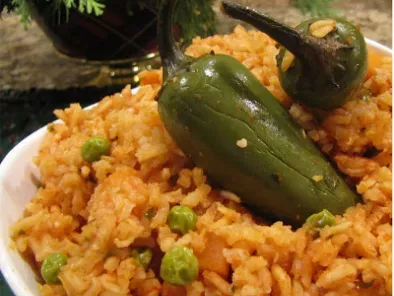 Mexican Red Rice (Arroz Rojo) and Pot Beans (Frijoles Mexicanos)