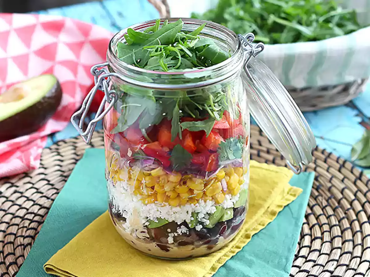 Mexican style salad jar - photo 5