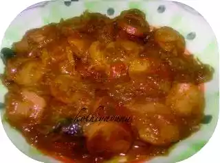 Microwave chicken sausage curry recipe