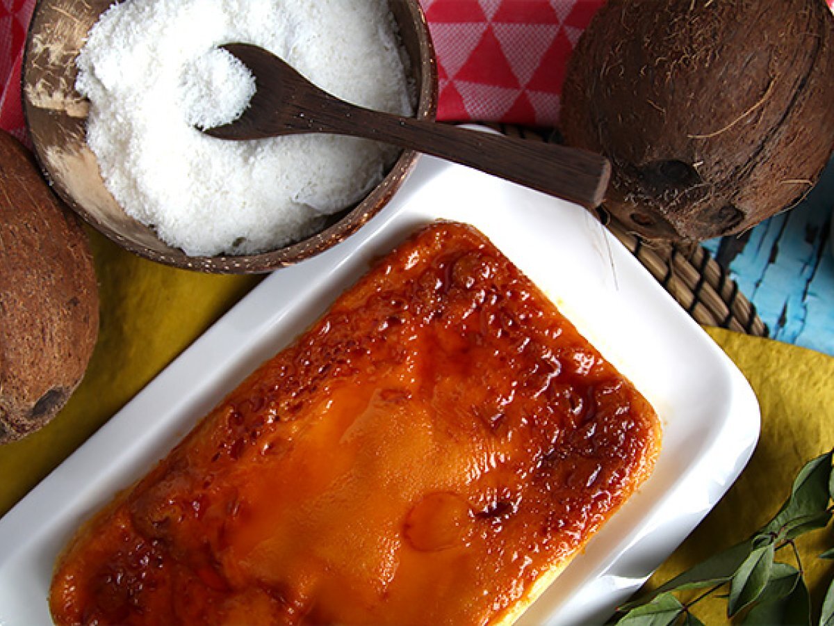 Microwave coconut flan - 8 minutes