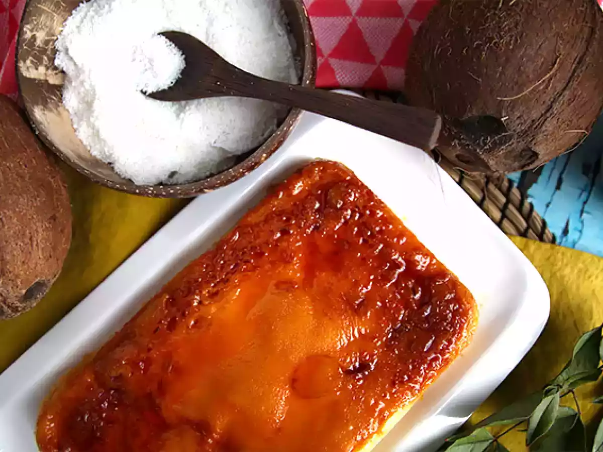 Microwave coconut flan in 8 minutes