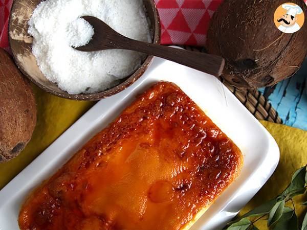 Microwave coconut flan in 8 minutes