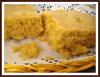 Microwave eggless custard powder cake recipe