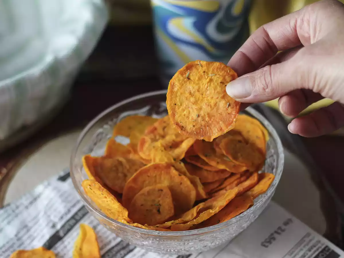 Microwave sweet potato chips - photo 4