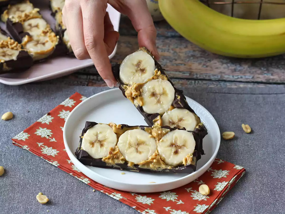 Mini banana, peanut butter and chocolate bars, ultra gourmet with no added sugar - photo 4