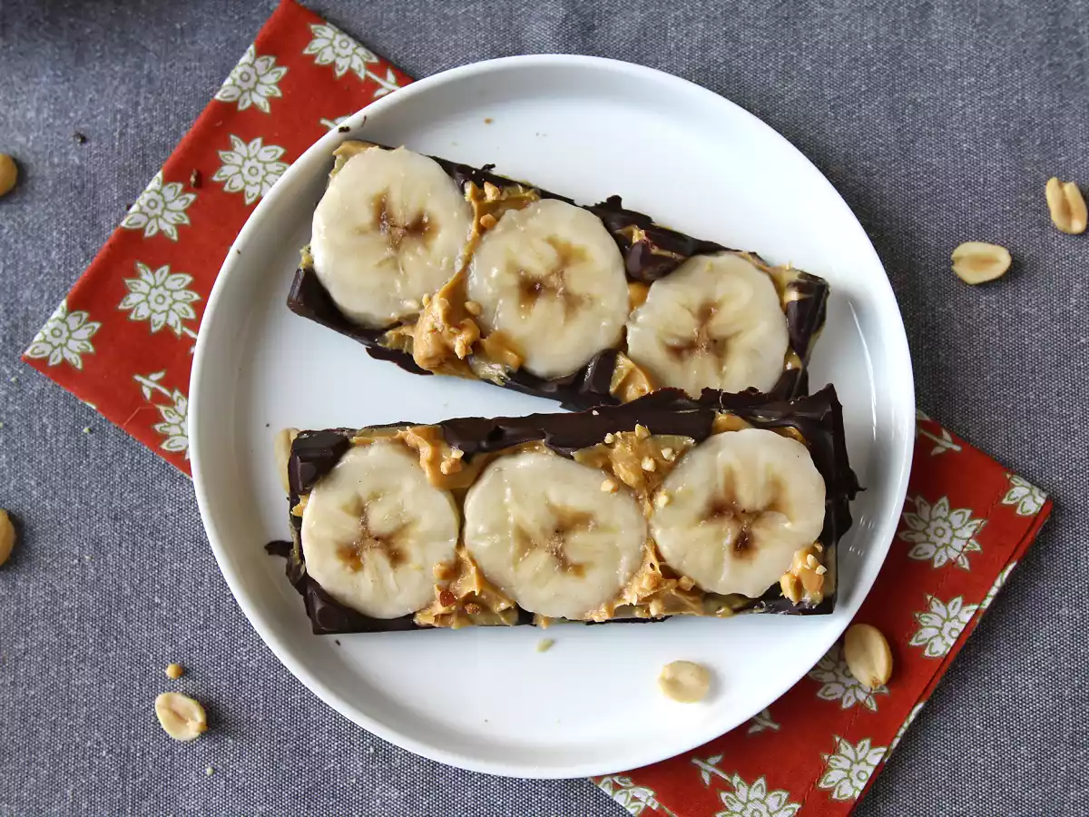 Mini banana, peanut butter and chocolate bars, ultra gourmet with no added sugar - photo 5