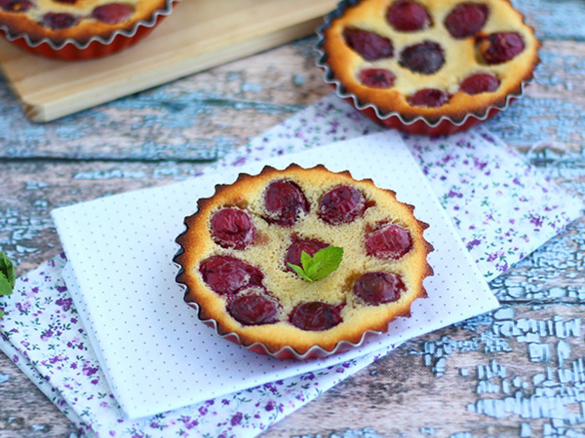 Mini cherry clafoutis, a gluten free dessert