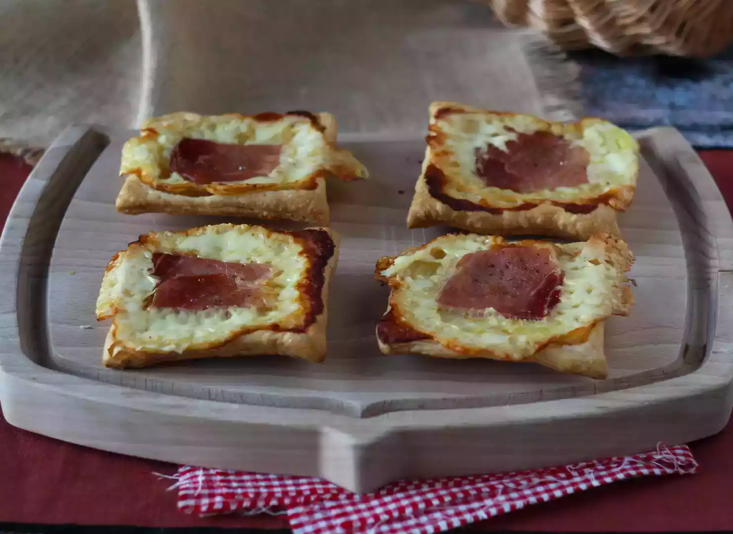 Mini serrano, cheese and potato tatins recipe